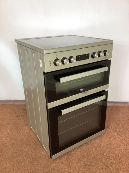 Beko 60cm Double Oven Cooker KDC6S3S L52388