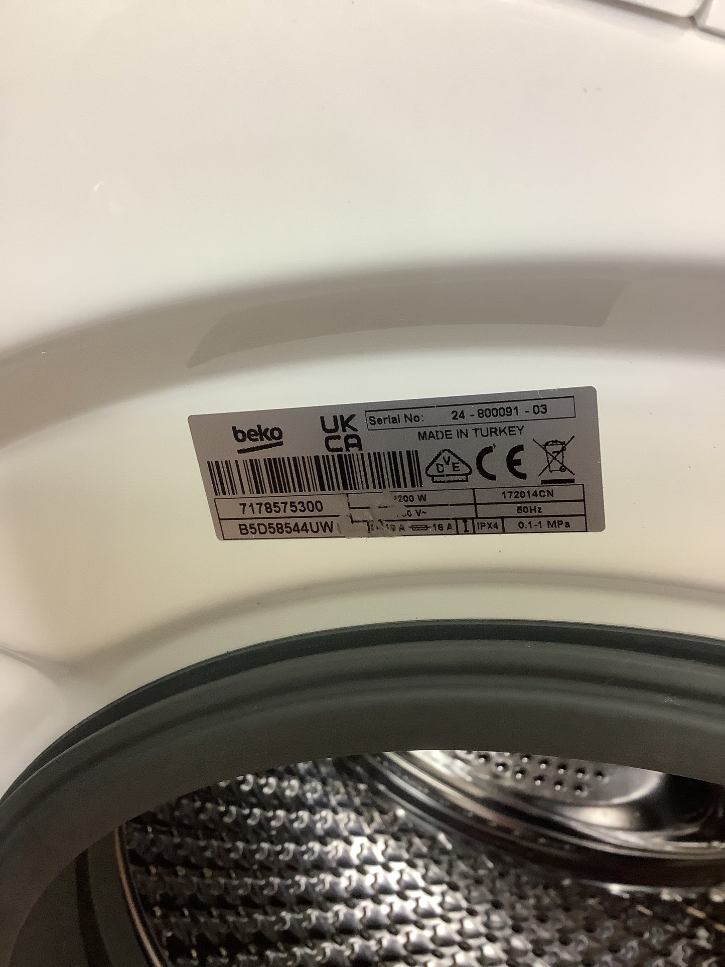 Beko Washer Dryer 9kg & 6kg {Bluetooth } B5D58544UW L52427