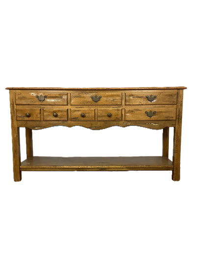 CTH Sherrill Occasional Antique Pine 6 Drawer Sideboard F27422
