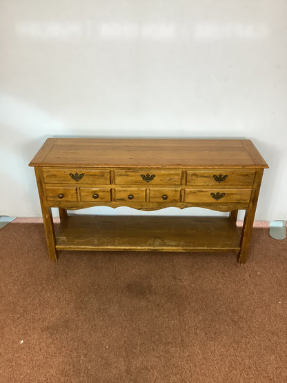 CTH Sherrill Occasional Antique Pine 6 Drawer Sideboard F27422
