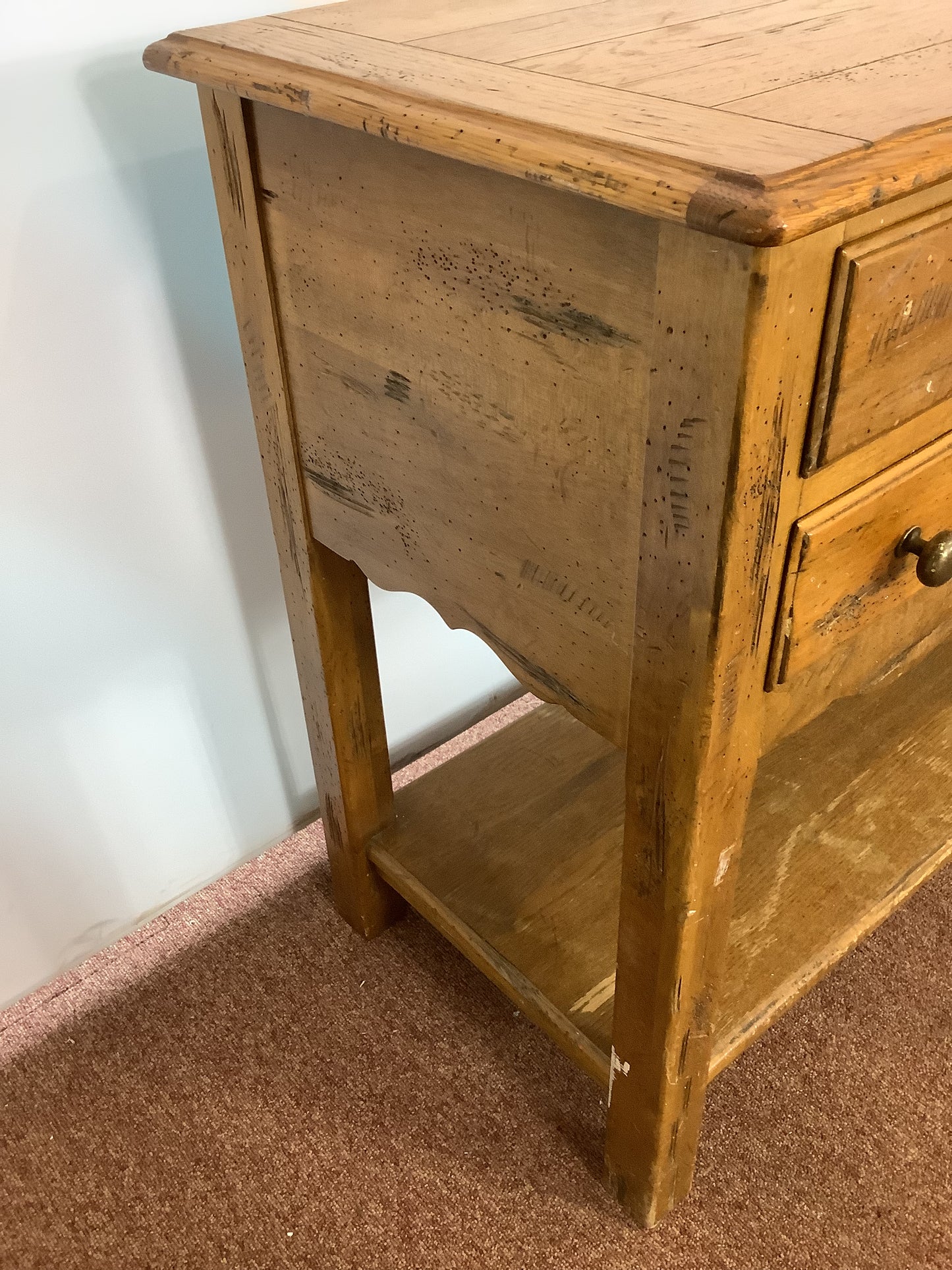 CTH Sherrill Occasional Antique Pine 6 Drawer Sideboard F27422