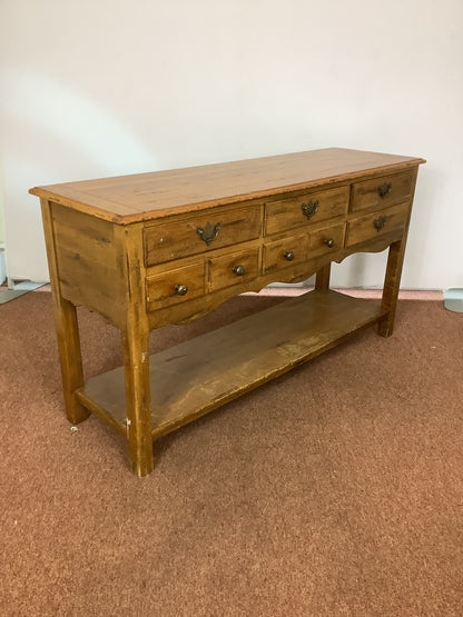 CTH Sherrill Occasional Antique Pine 6 Drawer Sideboard F27422