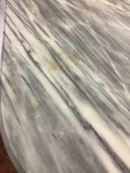 French D-end Marble & Cast Iron Bistro Terrace Table F27423