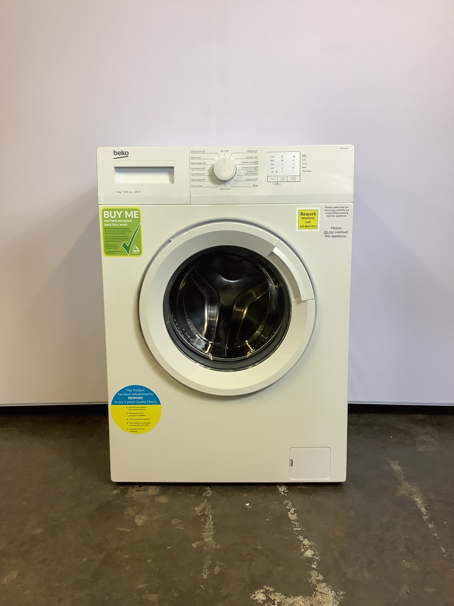 Beko 5kg Washing Machine WTF50M1W L49136