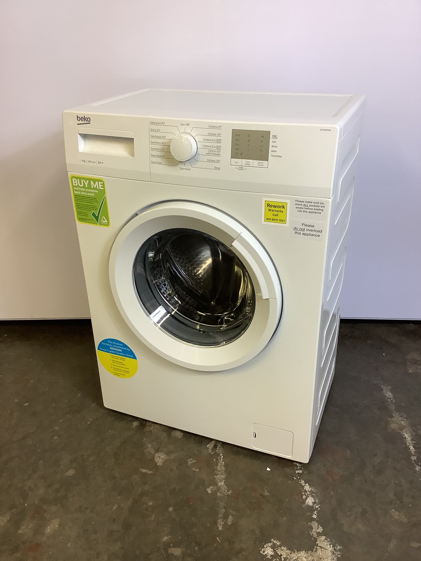 Beko 5kg Washing Machine WTF50M1W L49136