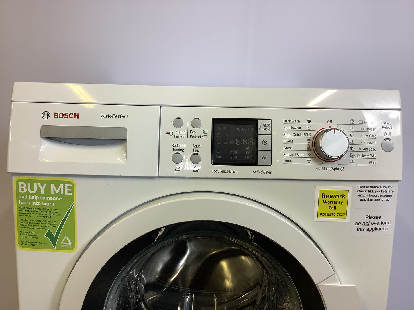 Bosch 8kg Washing Machine WAQ284DOGB L49156