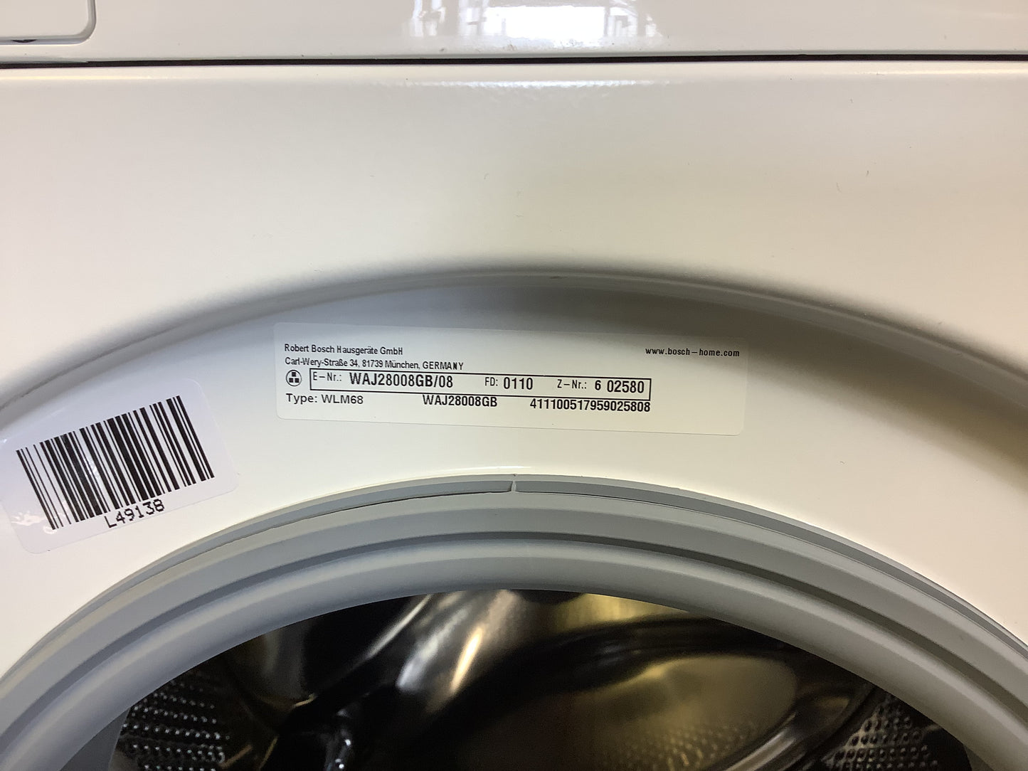 Bosch 7kg Washing Machine WAJ28008GB L49138