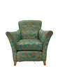 Turquoise & Gold Pattern Armchair F27702