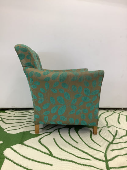 Turquoise & Gold Pattern Armchair F27702