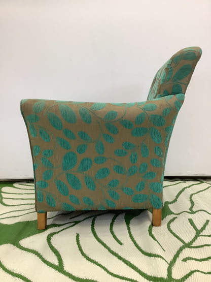 Turquoise & Gold Pattern Armchair F27702