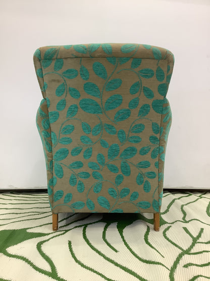 Turquoise & Gold Pattern Armchair F27702