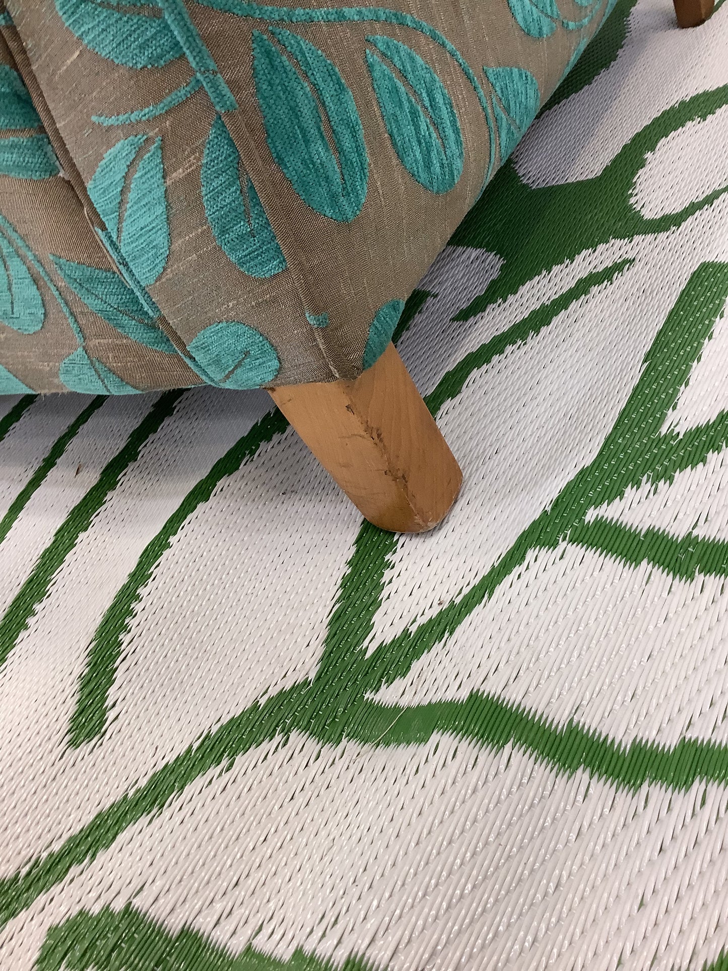 Turquoise & Gold Pattern Armchair F27702