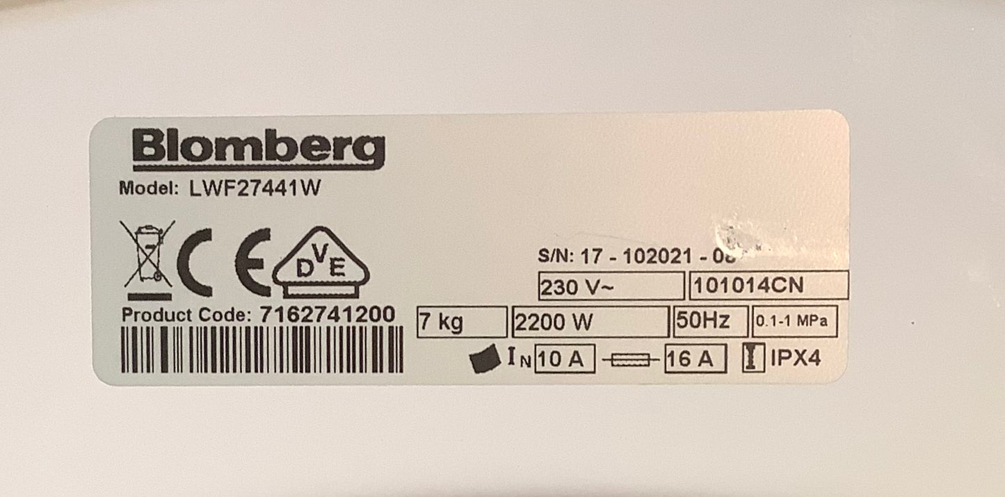 Blomberg 7kg Washing Machine LWF27441W L48803