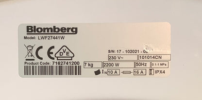 Blomberg 7kg Washing Machine LWF27441W L48803