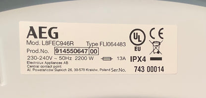 AEG 9kg Washing Machine L8FEC946R L48719