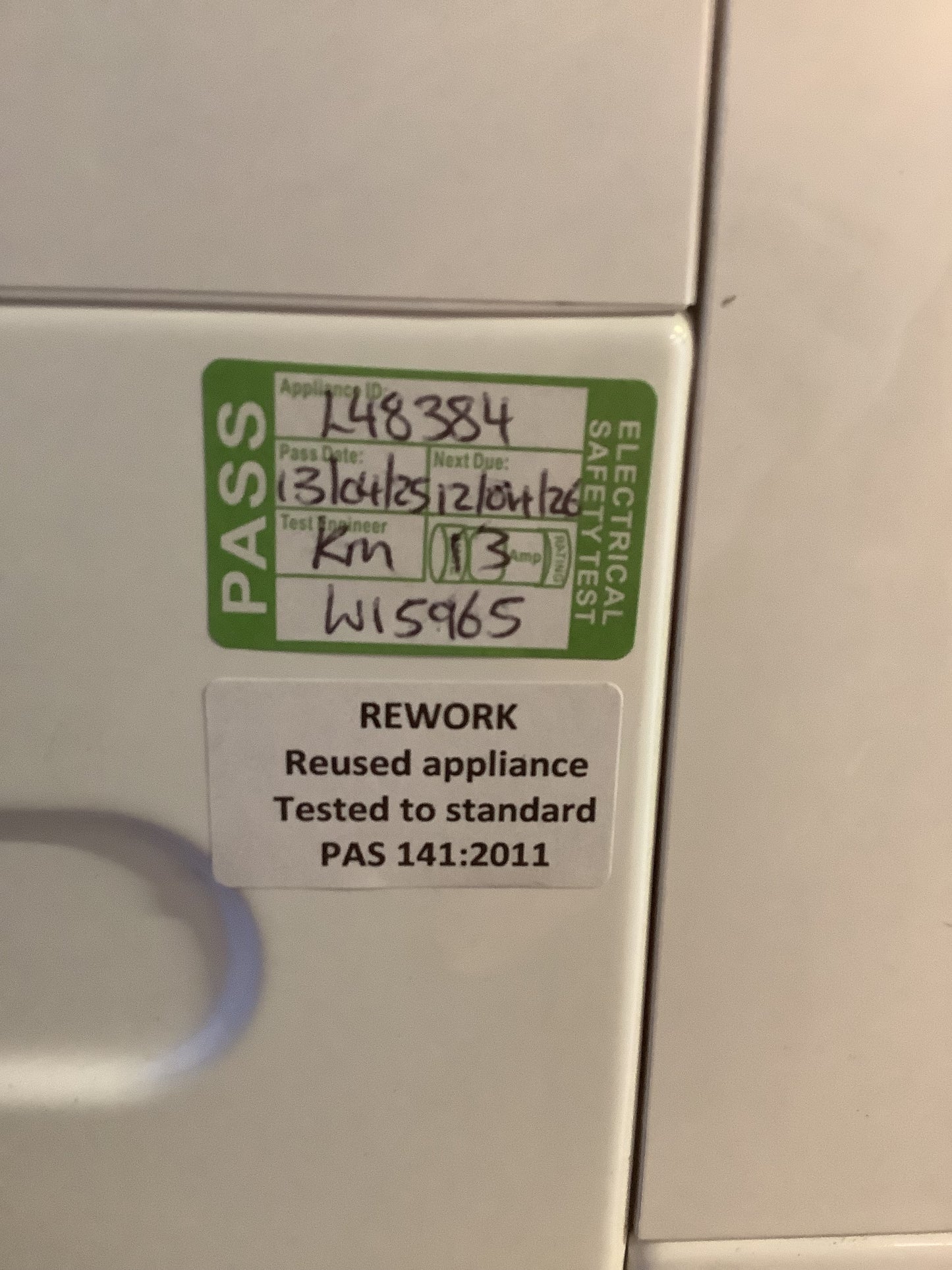 Zanussi 8kg/4kg Washer Dryer ZWD81463W L48384