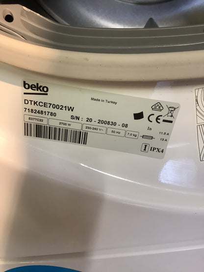 Beko 7kg Tumble Dryer DTKCE70021W L48455