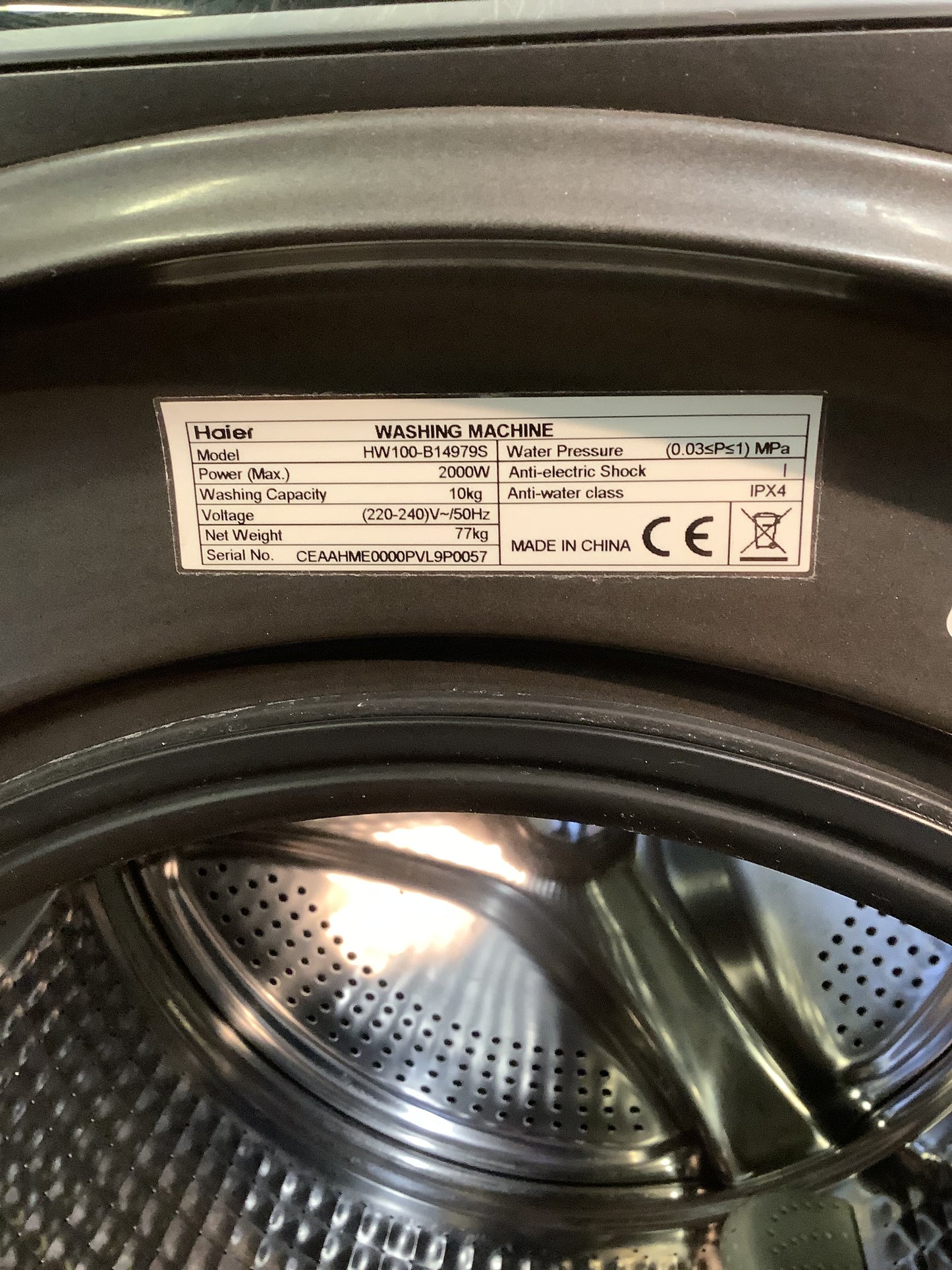 HAIER 10kg Washing Machine HW100-B14979S L48366