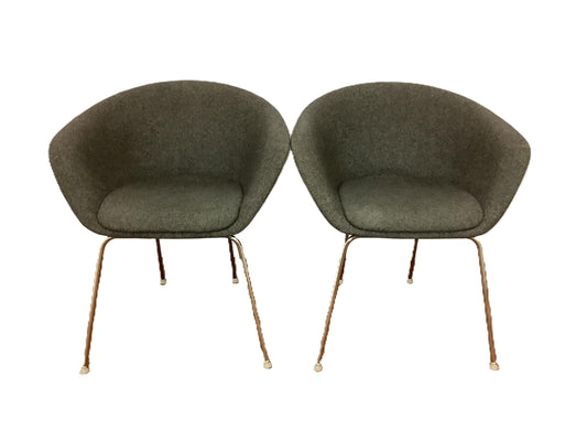 2 x ARPER Duna 02 Pot Chairs, Dark Grey F26971