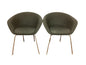 2 x ARPER Duna 02 Pot Chairs, Dark Grey F26971