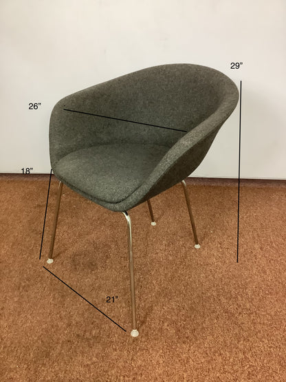 2 x ARPER Duna 02 Pot Chairs, Dark Grey F26971