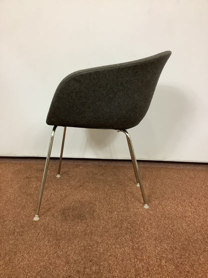 2 x ARPER Duna 02 Pot Chairs, Dark Grey F26971