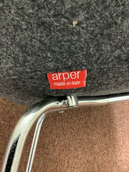 2 x ARPER Duna 02 Pot Chairs, Dark Grey F26971
