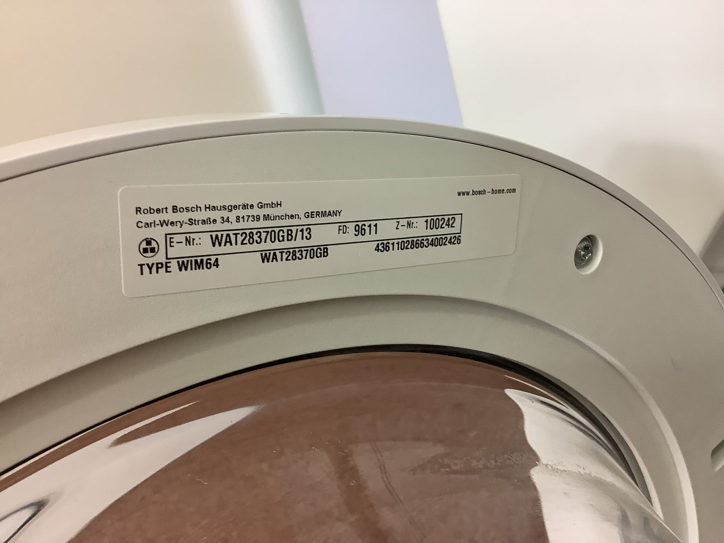 Bosch 9kg Washing Machine WAT28370GB/13 L50520