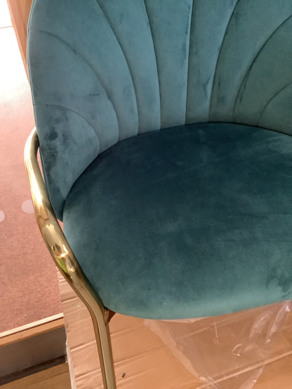 2 x Sylvia Carver Green Velvet Dining Chair F25997 A
