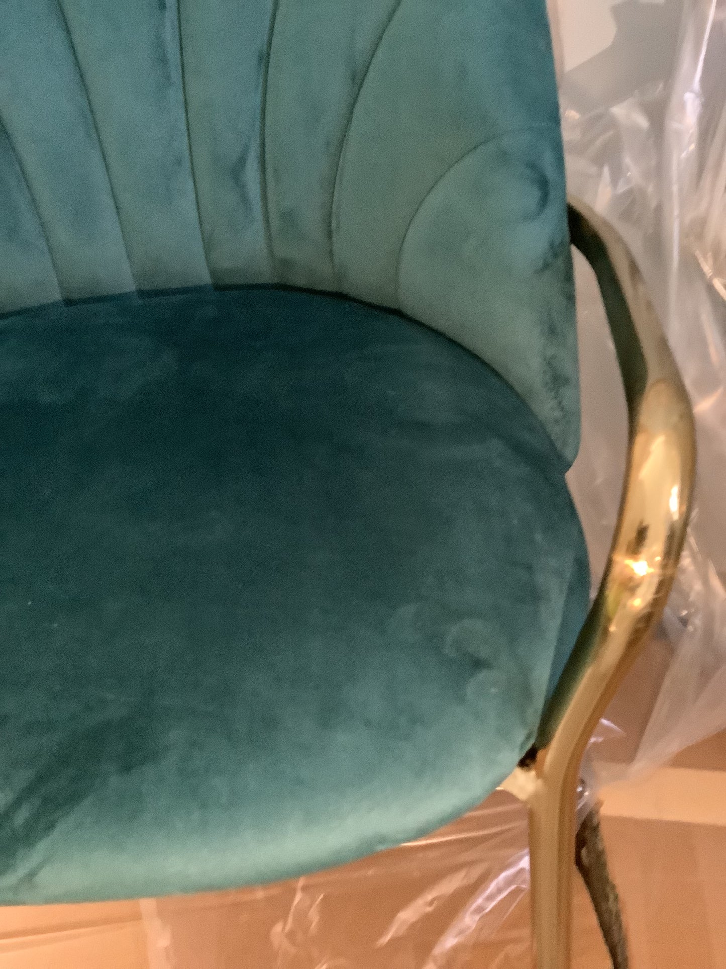 2 x Sylvia Carver Green Velvet Dining Chair F25997 A