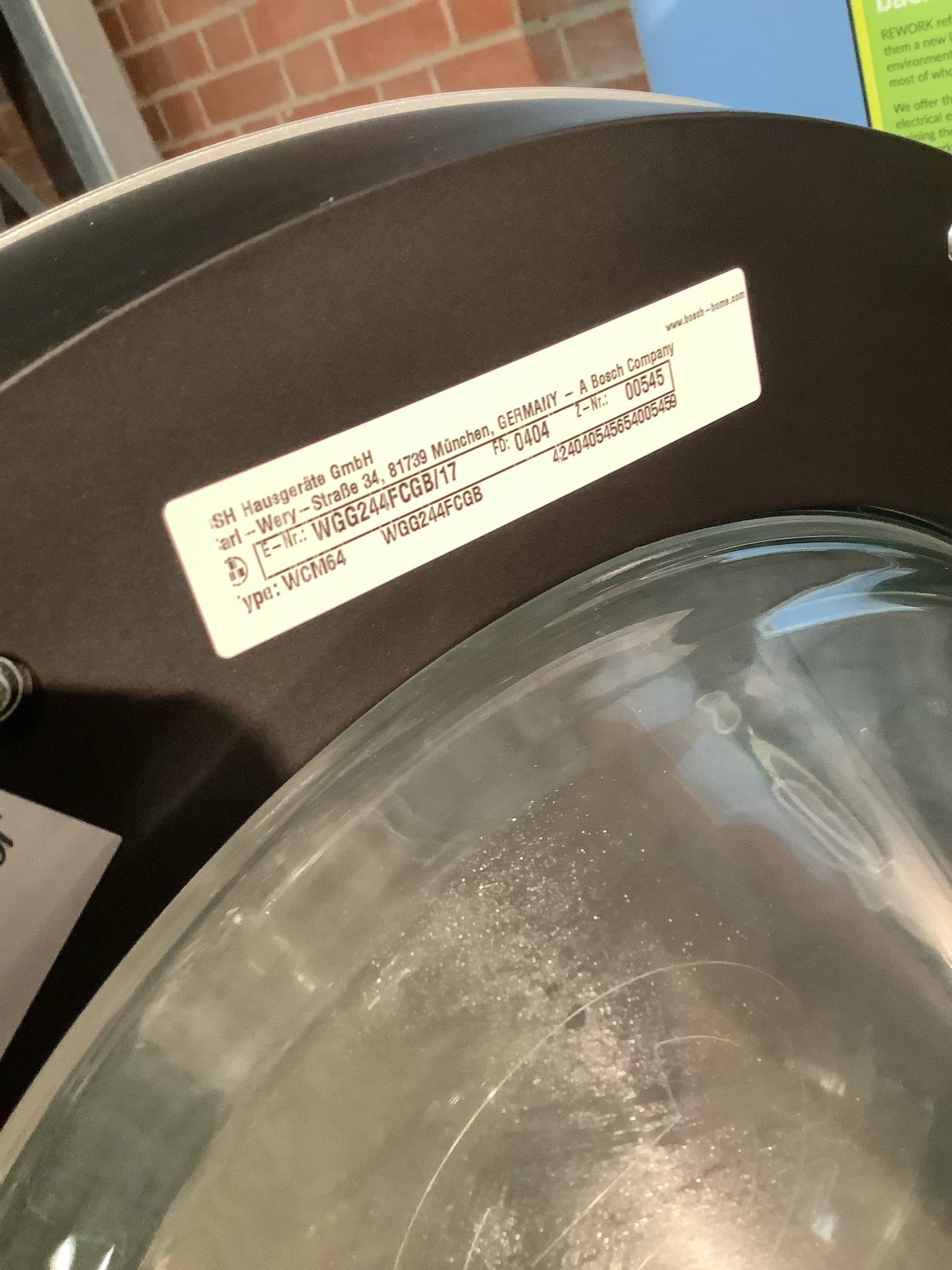Bosch Washing Machine WGG244FCGB17 L47697