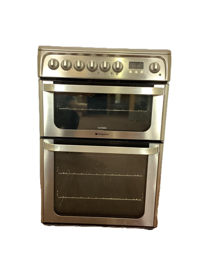 Hotpoint 60cm Cooker, Double Oven & Grill HUE61X S L52537