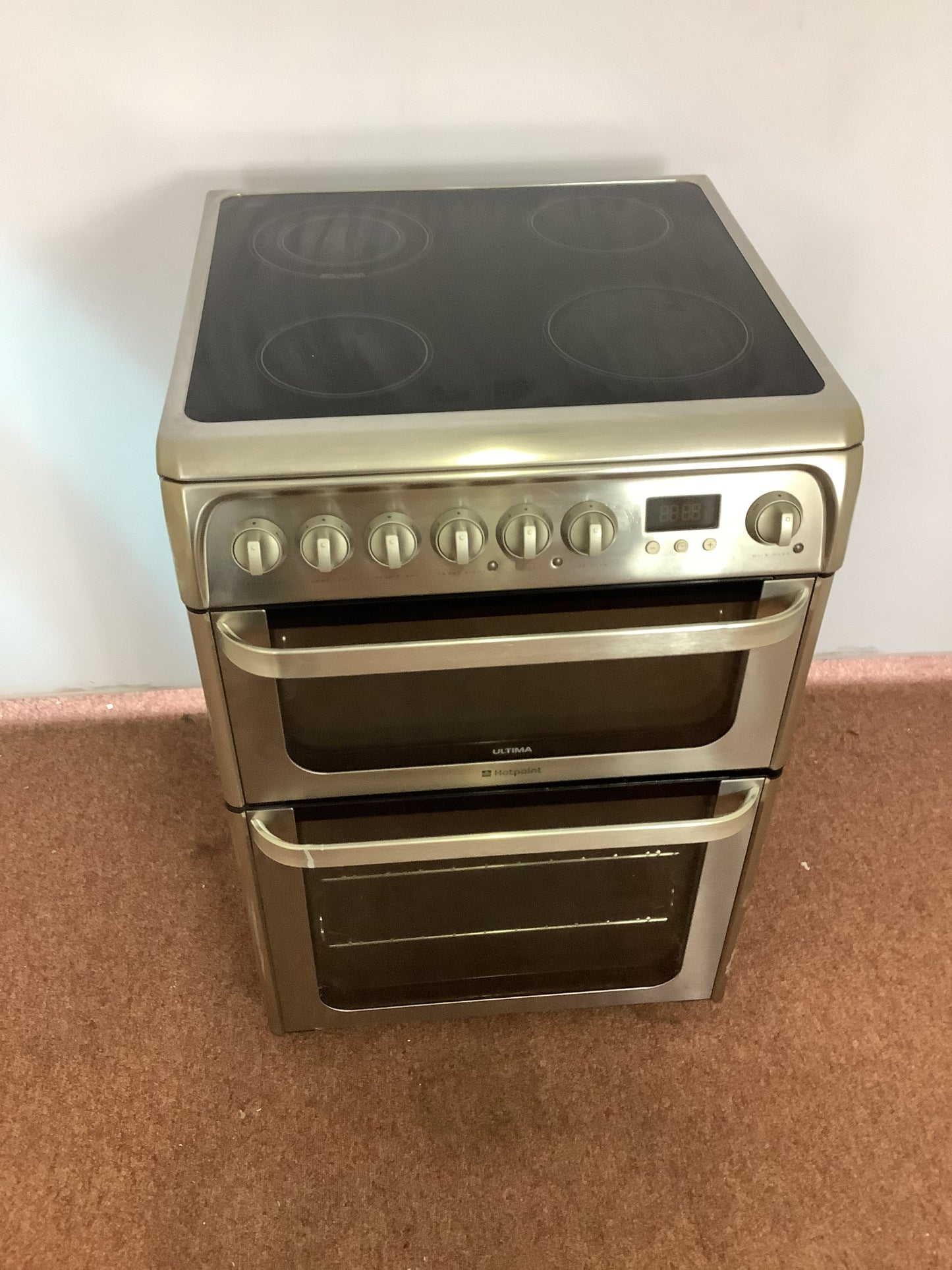 Hotpoint 60cm Cooker, Double Oven & Grill HUE61X S L52537