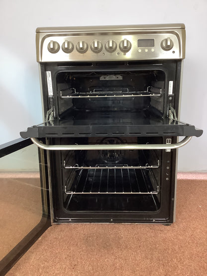 Hotpoint 60cm Cooker, Double Oven & Grill HUE61X S L52537
