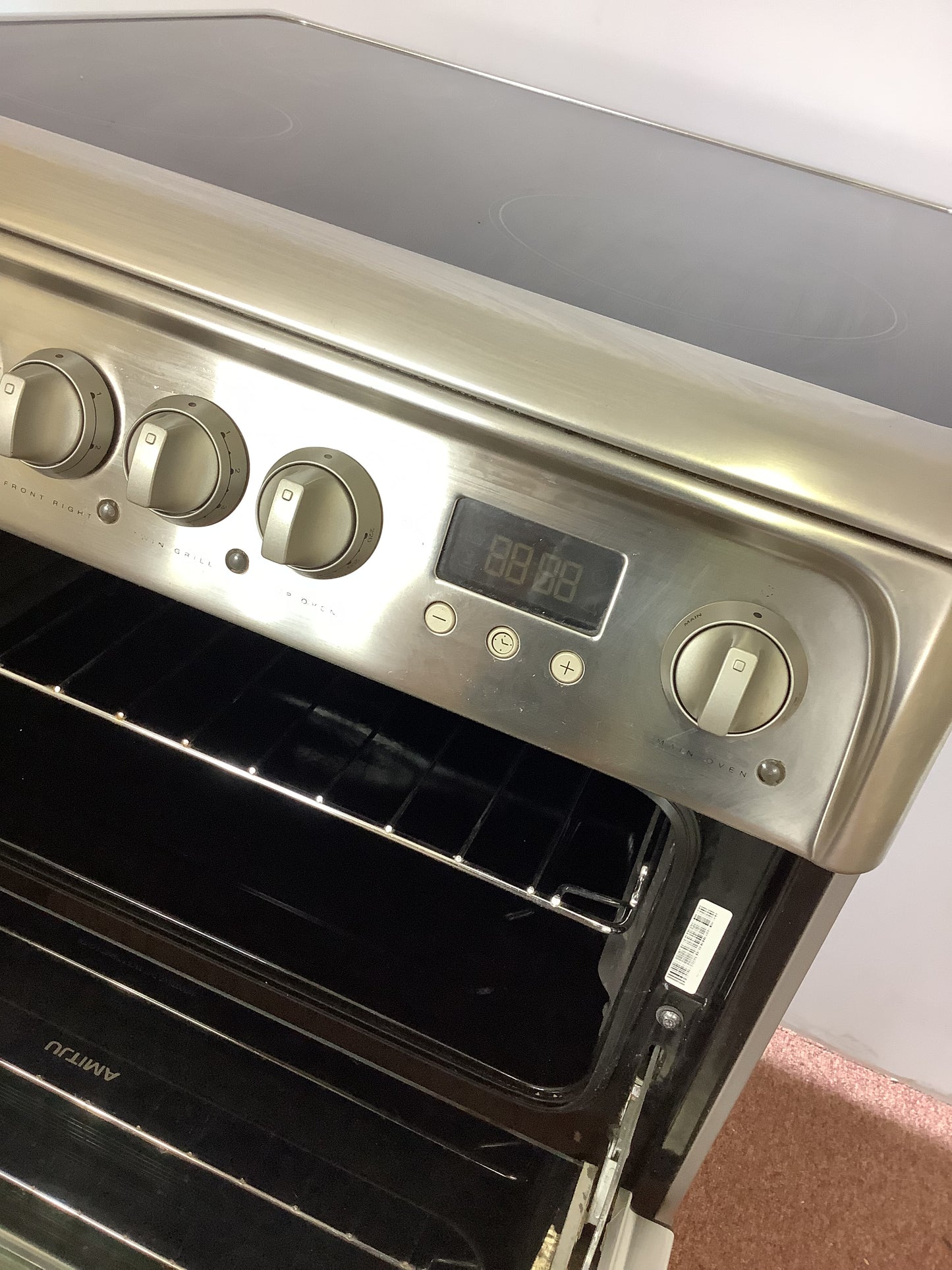 Hotpoint 60cm Cooker, Double Oven & Grill HUE61X S L52537