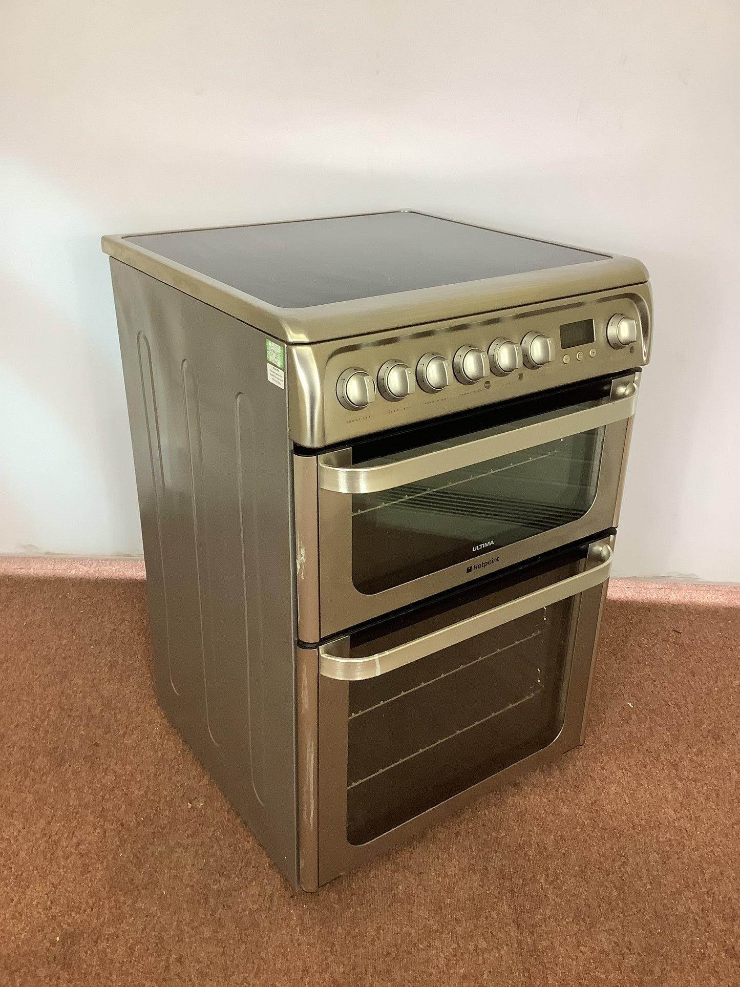 Hotpoint 60cm Cooker, Double Oven & Grill HUE61X S L52537