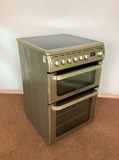 Hotpoint 60cm Cooker, Double Oven & Grill HUE61X S L52537