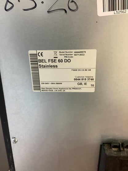 Belling 60cm Cooker, Double Oven & Twin Grill FSE60DO L52562
