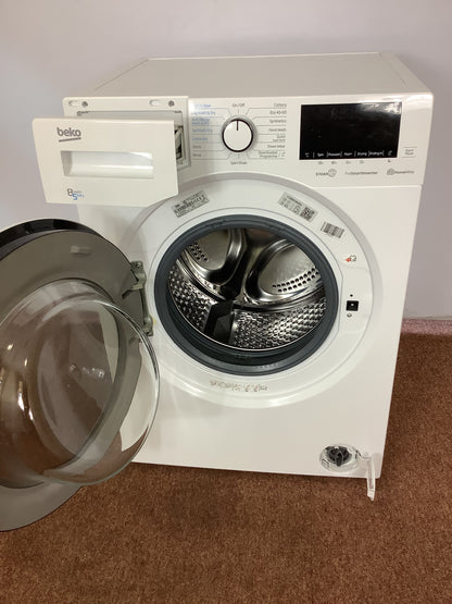 Beko 8kg & 5kg Washer Dryer { Bluetooth Connectivity with HomeWhiz } WDER8540421W L52569