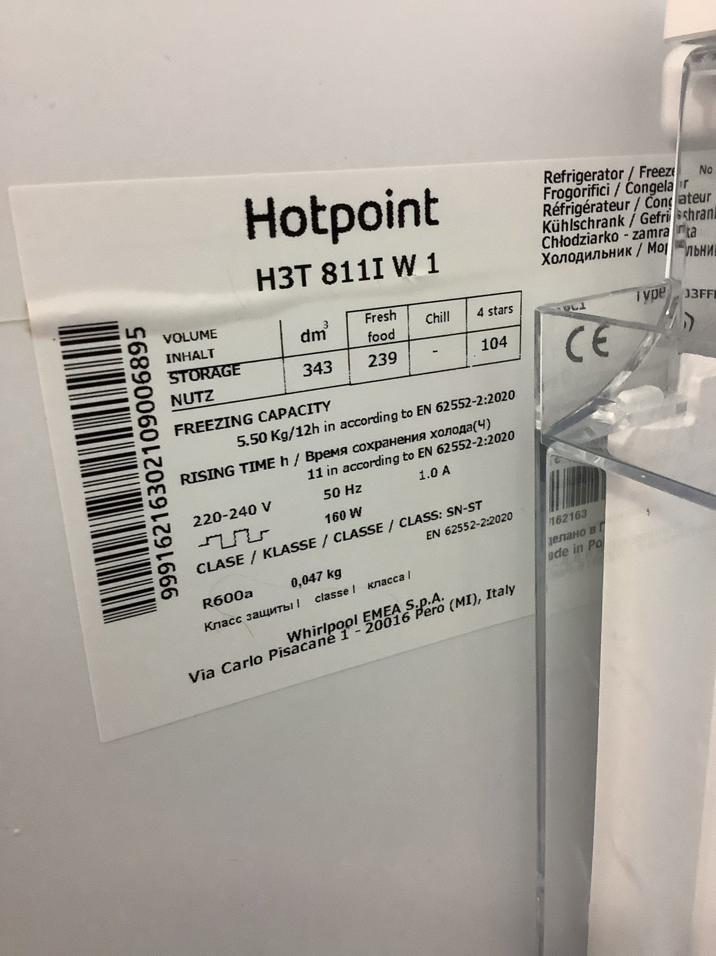 Hotpoint Fridge Freezer H3T811IW1 L52451