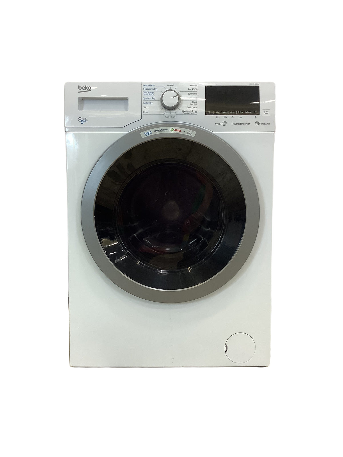 Beko 8kg/5kg Washer Dryer WDEX8540430W, Bluetooth Connectivity. L53961