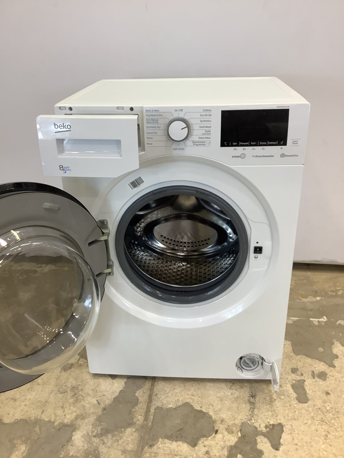 Beko 8kg/5kg Washer Dryer WDEX8540430W, Bluetooth Connectivity. L53961