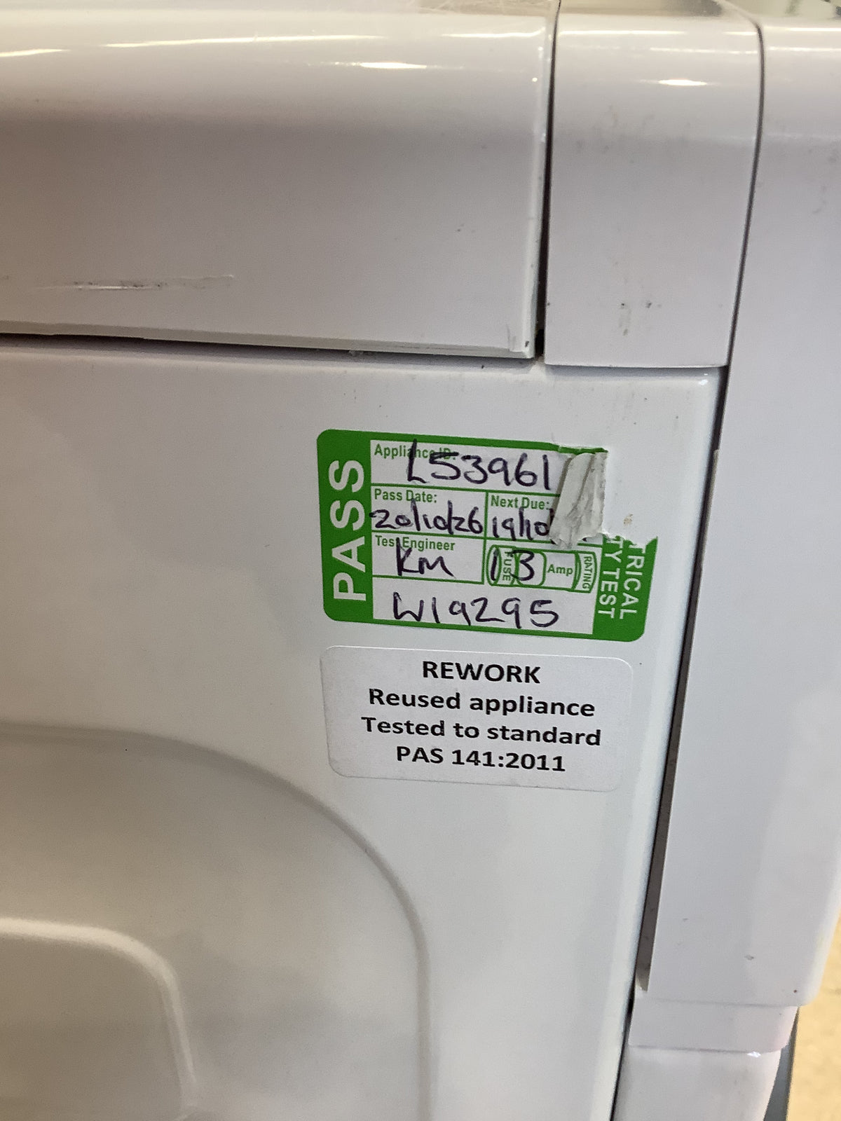 Beko 8kg/5kg Washer Dryer WDEX8540430W, Bluetooth Connectivity. L53961