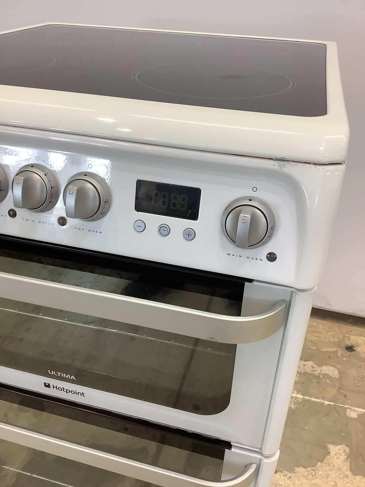 Hotpoint 60cm Double Oven & Grill Electric CookerHUE61PS. L53929