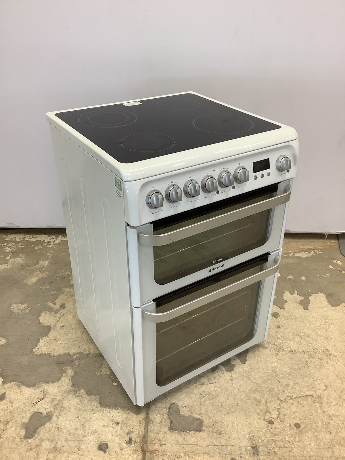 Hotpoint 60cm Double Oven & Grill Electric CookerHUE61PS. L53929