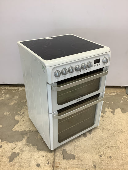 Hotpoint 60cm Double Oven & Grill Electric CookerHUE61PS. L53929
