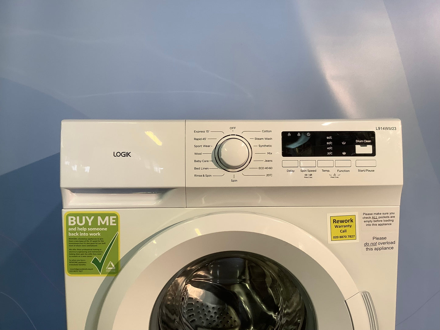 Logik 9kg Washing Machine L914WM23 L48843
