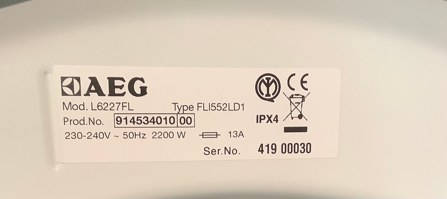 AEG 7kg Washing Machine L6227FL L48877