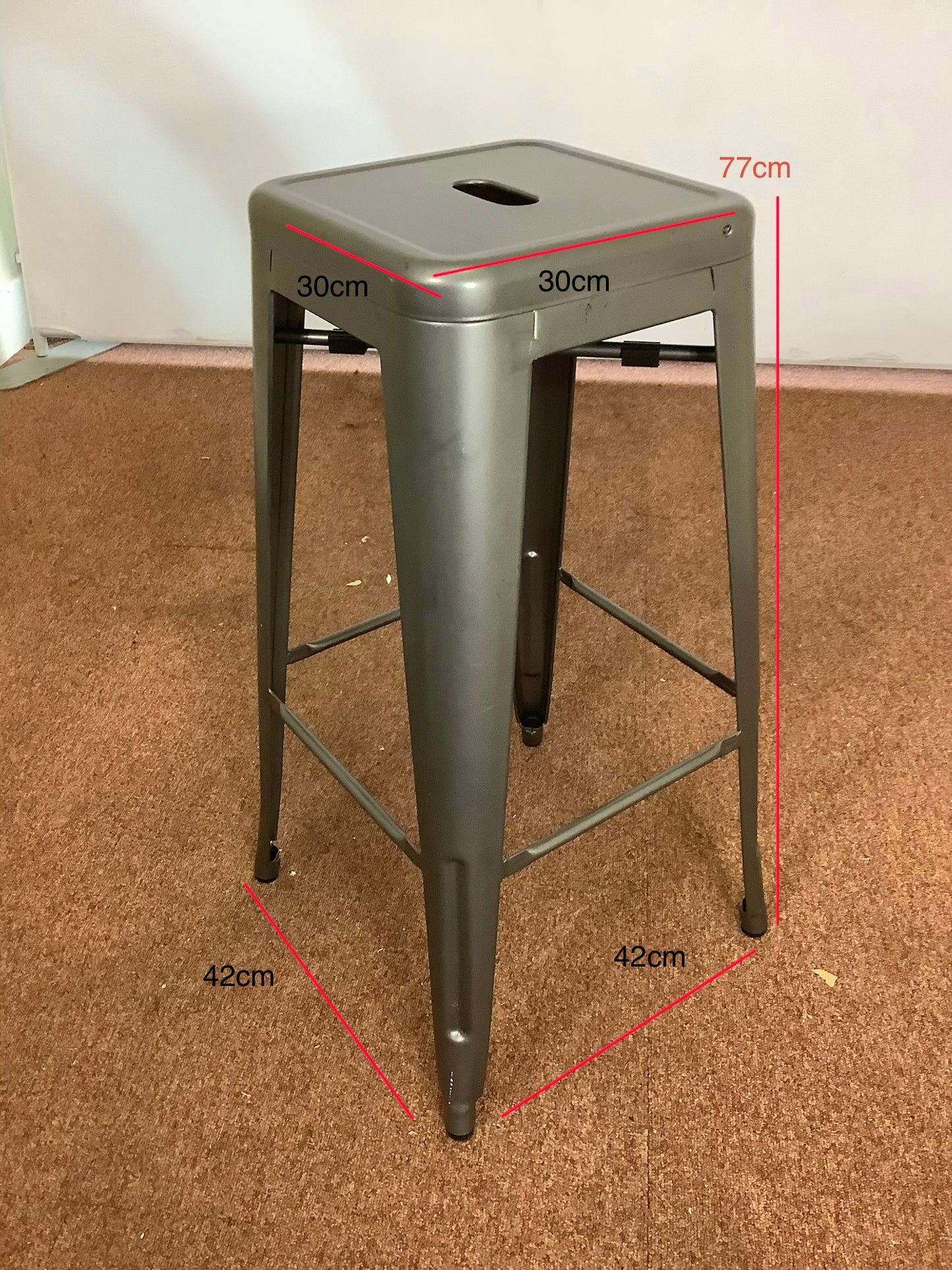 4 x Metal Bar Stool F27622.