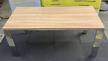 Wooden/Chrome Dining Table F25662